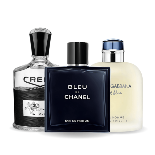 Promotiepakket met 3 parfums – Bleu de Chanel, Creed Aventus en Light Blue Dolce & Gabbana 100ml