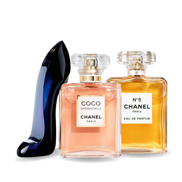 Promotiepakket met 3 parfums – Good Girl, Coco Mademoiselle en Chanel Nº5 100ml