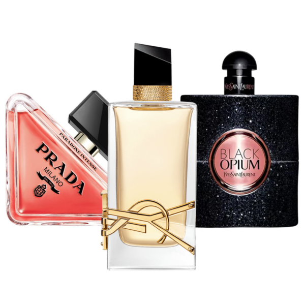 Promotiepakket met 3 parfums – Prada Paradoxe, Black Opium Yves Saint Laurent, Libre 100ml